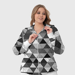 Женский 3D-костюм Геометрические фигуры треугольник, цвет: 3D-белый — фото 2
