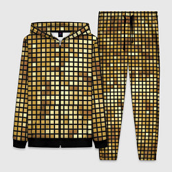 Женский 3D-костюм Золотая мозаика, поверхность диско шара, цвет: 3D-черный