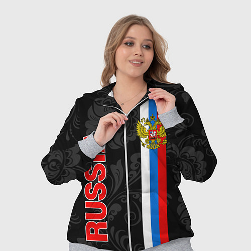 Женский костюм Russia black style / 3D-Меланж – фото 3