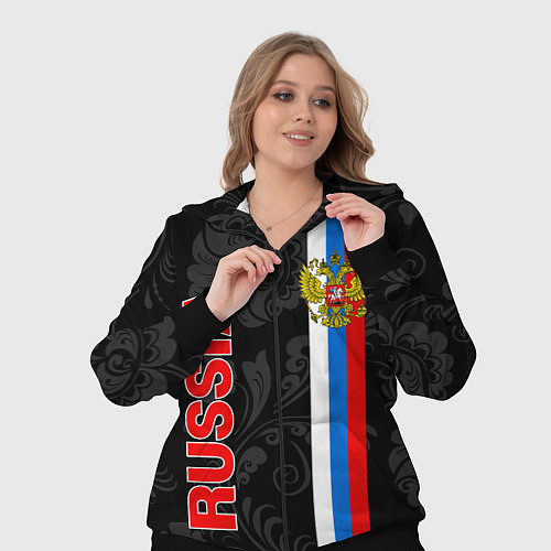 Женский костюм Russia black style / 3D-Черный – фото 3
