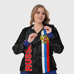 Женский 3D-костюм Russia black style, цвет: 3D-синий — фото 2