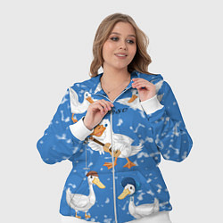 Женский 3D-костюм Белые гуси и утки, цвет: 3D-белый — фото 2