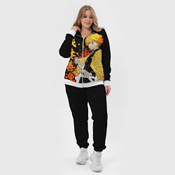 Женский 3D-костюм Зеницу и иероглифы - клинок, цвет: 3D-белый — фото 2