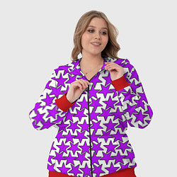Женский 3D-костюм Ретро звёзды фиолетовые, цвет: 3D-красный — фото 2