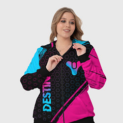 Женский 3D-костюм Destiny - neon gradient: надпись, символ, цвет: 3D-черный — фото 2