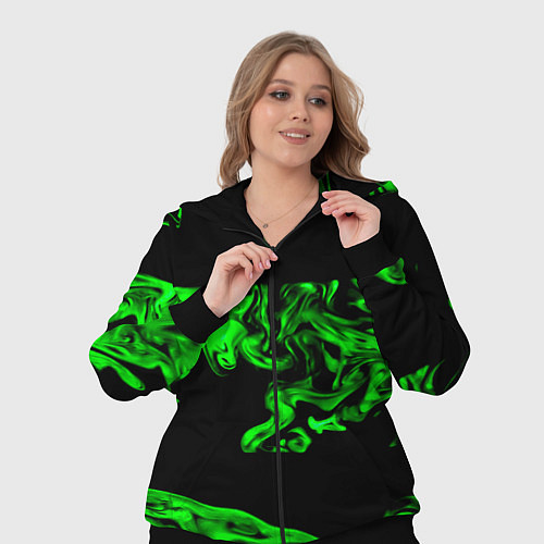 Женский костюм Зеленый светящийся дым / 3D-Черный – фото 3
