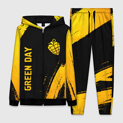 Женский 3D-костюм Green Day - gold gradient: надпись, символ, цвет: 3D-черный