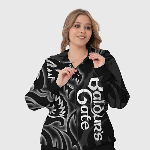 Женский костюм Балдурс гейт 3 - черный дракон / 3D-Черный – фото 3