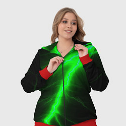 Женский 3D-костюм Зеленый разряд молнии, цвет: 3D-красный — фото 2