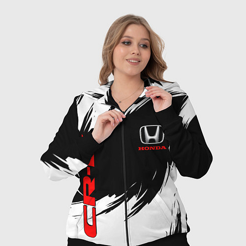 Женский костюм Honda - белые краски / 3D-Черный – фото 3