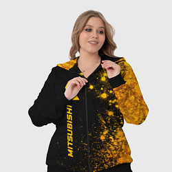 Женский 3D-костюм Mitsubishi - gold gradient: по-вертикали, цвет: 3D-черный — фото 2