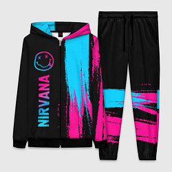 Женский 3D-костюм Nirvana - neon gradient: по-вертикали, цвет: 3D-черный