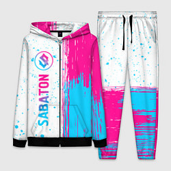 Женский 3D-костюм Sabaton neon gradient style: по-вертикали, цвет: 3D-черный
