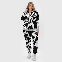 Женский 3D-костюм Абстрактная чёрно-белая композиция, цвет: 3D-меланж — фото 2