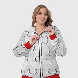 Женский 3D-костюм Детальки пазла, цвет: 3D-красный — фото 2