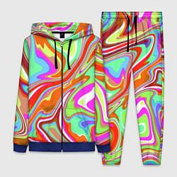 Женский 3D-костюм Цветная плазменная абстракция, цвет: 3D-синий