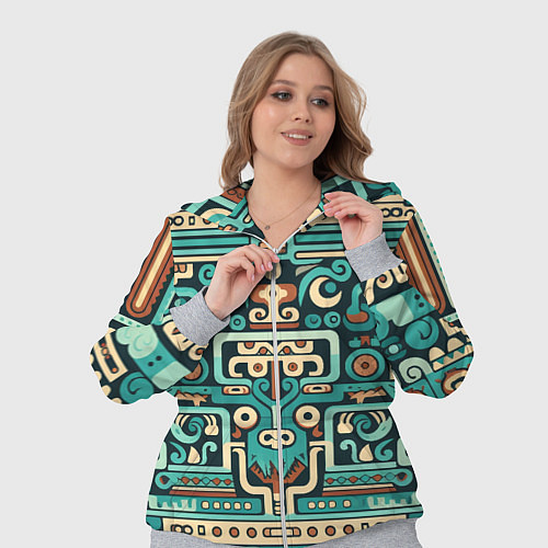 Женский костюм Абстрактный паттерн в ацтекском стиле / 3D-Меланж – фото 3