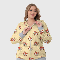 Женский 3D-костюм Кошачьи следы на спине, цвет: 3D-меланж — фото 2