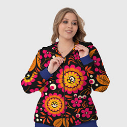 Женский 3D-костюм Хохлома параноидальная, цвет: 3D-синий — фото 2