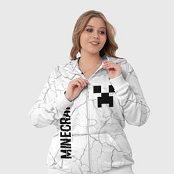 Женский 3D-костюм Minecraft glitch на светлом фоне вертикально, цвет: 3D-белый — фото 2