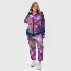Женский 3D-костюм Пурпурные космические туманности со звездами, цвет: 3D-синий — фото 2