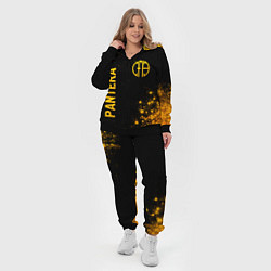 Женский 3D-костюм Pantera - gold gradient вертикально, цвет: 3D-черный — фото 2