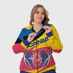 Женский 3D-костюм Scania logo, цвет: 3D-синий — фото 2