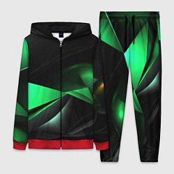 Женский 3D-костюм Трехмерность зеленой фигуры, цвет: 3D-красный