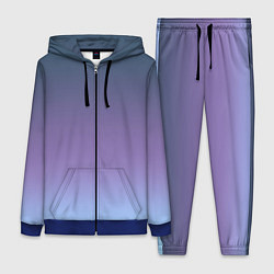 Женский 3D-костюм Градиент синий фиолетовый голубой, цвет: 3D-синий
