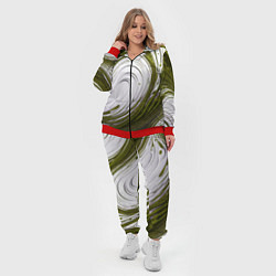 Женский 3D-костюм Бело-зеленая краска, цвет: 3D-красный — фото 2