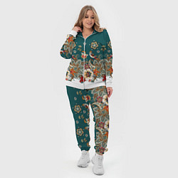 Женский 3D-костюм Индийский орнамент с птицами, цвет: 3D-белый — фото 2