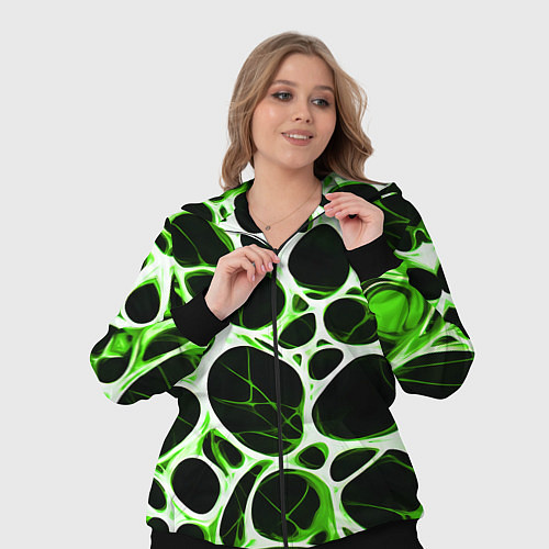 Женский костюм Зелёная морская волна / 3D-Черный – фото 3