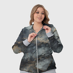 Женский 3D-костюм Темно-серый мрамор, цвет: 3D-меланж — фото 2