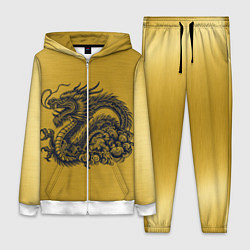 Женский 3D-костюм Дракон на золоте, цвет: 3D-белый