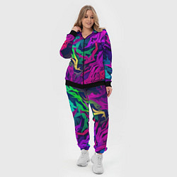Женский 3D-костюм Кривые яркие геометрические фигуры, цвет: 3D-черный — фото 2