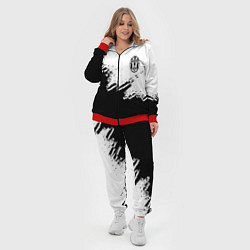 Женский 3D-костюм Juventus black sport texture, цвет: 3D-красный — фото 2