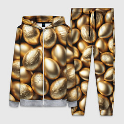Женский 3D-костюм Золотые Пасхальные яйца, цвет: 3D-меланж