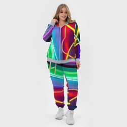 Женский 3D-костюм Абстрактные цветные полосы - композиция, цвет: 3D-меланж — фото 2