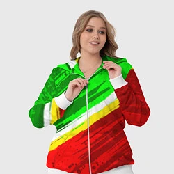 Женский 3D-костюм Расцветка Зеленоградского флага, цвет: 3D-белый — фото 2