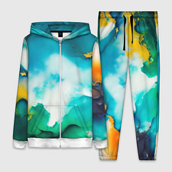 Женский 3D-костюм Текстура окрашенной стены - нейросеть, цвет: 3D-белый