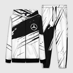 Женский 3D-костюм Mercedes benz краски чернобелая геометрия, цвет: 3D-черный