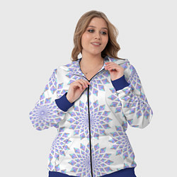 Женский 3D-костюм Криптовалюта Эфириум паттерн по кругу на белом, цвет: 3D-синий — фото 2