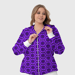 Женский 3D-костюм Энергетический щит - фиолетовый, цвет: 3D-белый — фото 2