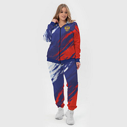 Женский 3D-костюм Россия Sport брызги красок триколор, цвет: 3D-синий — фото 2