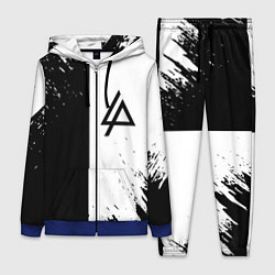 Женский 3D-костюм Linkin park краски чёрнобелый, цвет: 3D-синий