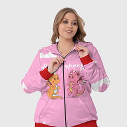 Женский 3D-костюм Мать драконов для пары, цвет: 3D-красный — фото 2