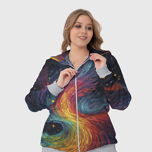Женский костюм Звездный вихрь абстрактная живопись / 3D-Меланж – фото 3