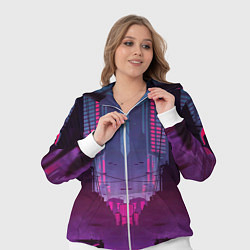 Женский 3D-костюм Кибер город, цвет: 3D-белый — фото 2