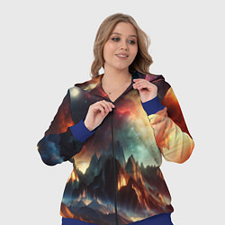 Женский 3D-костюм Space landscape with mountains, цвет: 3D-синий — фото 2