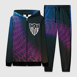 Женский 3D-костюм Sevilla футбольная сетка, цвет: 3D-черный